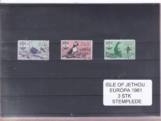 Isle of Jethou - Europa 1961 - 3 Stk. - Stemplet
