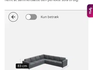 Hjørnesofa Vimle ikea sælges 