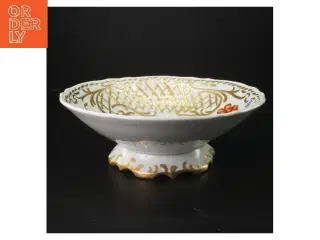 Dekorativ skål med blomstermotiv (str. Ø 26 cm)