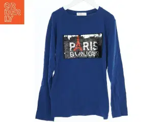 Langærmet bluse med Paris motiv fra Mr. David (str. 152)
