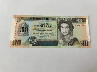 10 Dollars Belize 1990