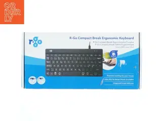 Ergonomisk tastatur fra R-go (str. 30x14,5 cm)