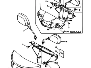 Originale sidespejle sæt til Yamaha Jog AS/FS