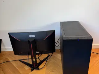 Gaming-PC + AOC C24G1 + TRFY tastatur & mus – GTX 