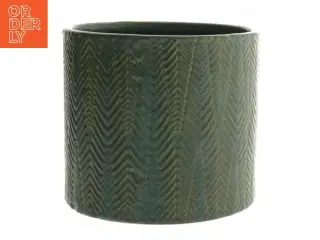 Keramisk urtepotte med mønster (str. Ø. 16,5 cm. længde. 15 cm)