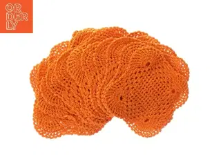 Hæklede bordskånere (str. 14x14 cm, 12 styk cm)