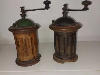 2 smukke antike dekorativ kaffemøller
