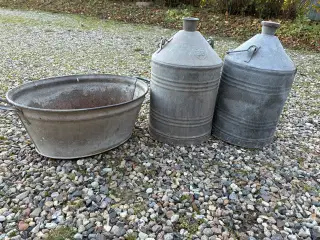 2 zinktanke BP + 1 zinkbalje