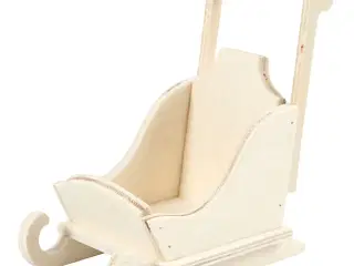 Lille Træslæde til Leg - 8x5x9 cm