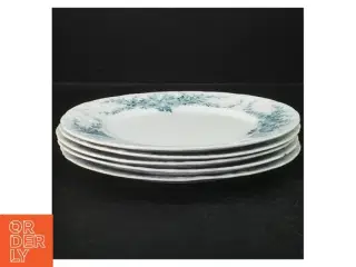 Blå og hvid porcelænstallerkener (str. Ø. 22,5 cm)