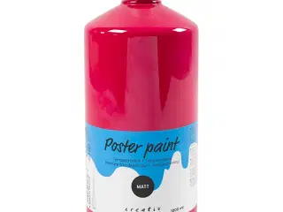 Temperamaling Mat, Primær Rød 1000ml - Vandbaseret Kvalitet