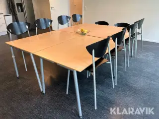 Kantineborde med stole Radius møbler Kantine 4 styk