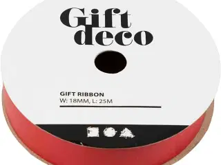 Elegant Rødt Gavebånd 18 mm x 25 m - Høj Kvalitet