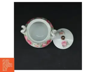 Retro Porcelænssukkerskål med roser (str. 11,5 cm)