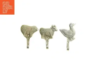 Dekorative dyreformede kroge fra Sia (str. 10 cm. 3 styk)