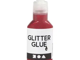 Rød Glitterlim 25ml med Præcis Applikator