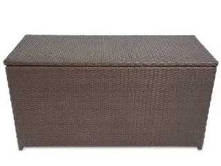 Udendørs opbevaringkasse brun 120x50x60 cm polyrattan