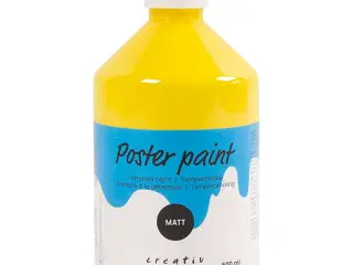 Temperamaling Mat, primær gul, 500ml/ 1 fl.
