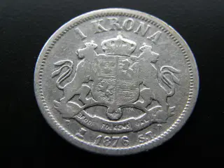 Sverige  1 Krona  1876 ST KM#741