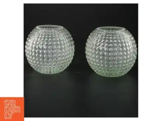 Glas lysestager (str. 10x10 cm)