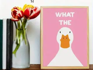 * Lærredsmaleri/tryk; What The Duck