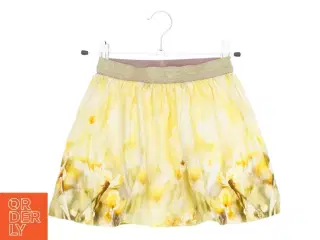 Gul blomsterprintet nederdel til børn (str. 116)
