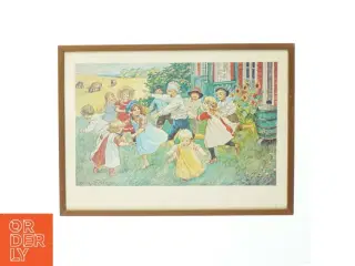 Indrammet vintage tryk (str. 36 x 26,5 cm)