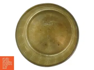 Lysestage i glas med mønster (str. Ø. 7,5 cm)