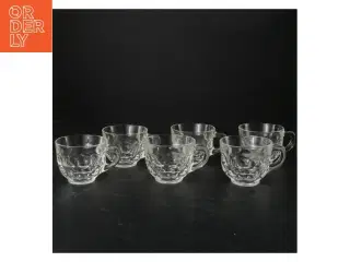 Glaskopper, 6 stk. (str. 6 styk. ø. 8 cm længde. 6,5 cm)
