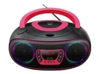 CD-afspiller boombox med Bluetooth – DENVER TCL-212BT, sort/pink
