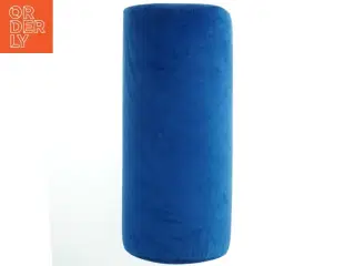 Blå cylinderformet pude (str. 42 cm)