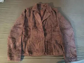 Mørkebrun corduroy jakke til salg