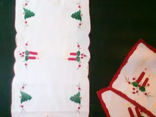 Husflid patchwork julet dug løber og dækserviet