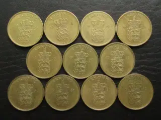 1 kr 1947-1959 Fr. X komplet sæt 11 stk