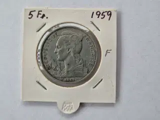 5 Francs French Somaliland 1959