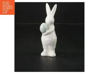 Porcelænsfigur af kanin med æg (str. 14 cm)
