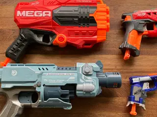 Nerf gun + tilbehør