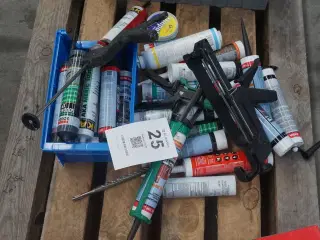 3 stk. Fugepistoler inkl. Diverse fugemasser