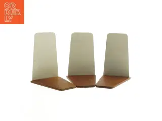 Teak træ Bogstøtter (str. 13 x 15 cm. 3 styk)