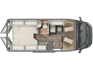 2025 - SunLight Cliff 602 Adventure   Sunlight campervan i Adventure, under 6 meter, sort metallic, automatgear og meget udstyr!
