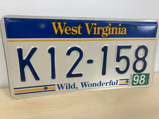 West Virginia amerikansk nummerplade 