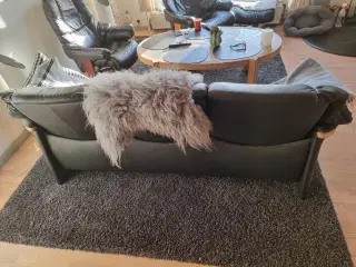 Stressless lædersofa med vippefunktion i ryg