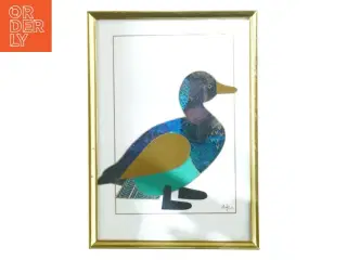 Billede af and i ramme fra Urben (str. 22x16 cm)