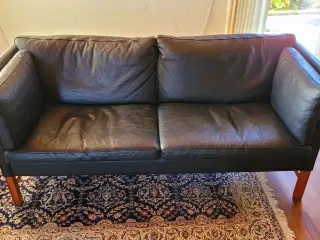 Sofagruppe I sort læder