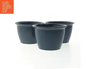 Sæt af blå keramiske potter (str. Ø 13 cm)