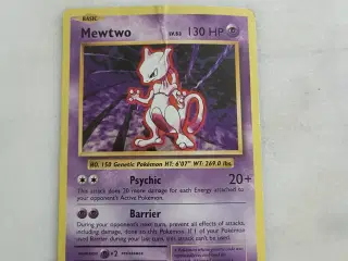 Mewtwo sjældent pokemon kort