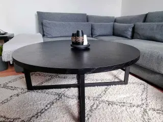 Sofabord  Rundt – Ø100 cm, Sort Jern & Askefine
