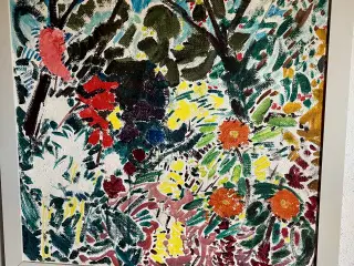 Oliemaleri med ramme, ca. H 101 x B 95 cm