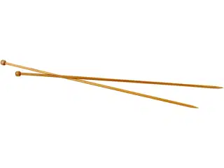 Bambus Strikkepinde 35 cm, 4,5 mm - 1 par