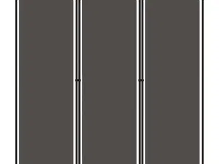 3-panels rumdeler 150 x 180 cm antracitgrå